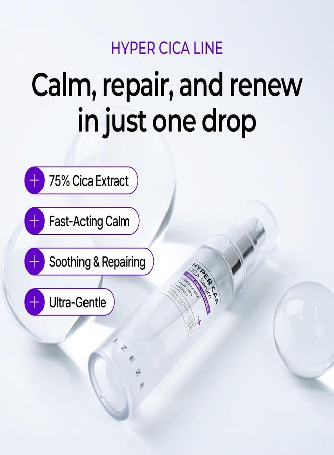 IZEZE Hyper CAA Cica Serum 1.01 Fl Oz, 30 ml | Centella Asiatica, Anti-fect, Soothing Serum for Face, Korean Skincare for Sensitive Skin, Acne Prone Skin - Image 2